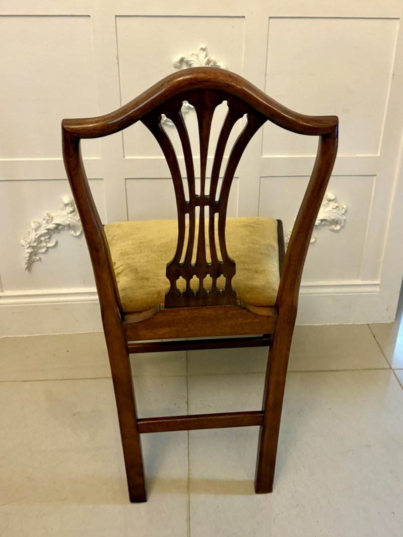Quality Set of 12 Antique Mahogany Hepplewhite Style Dining Chairs